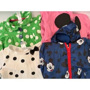 Girls 18M Jacket Lot - Disney Mickey, Reebok, Polka Dot